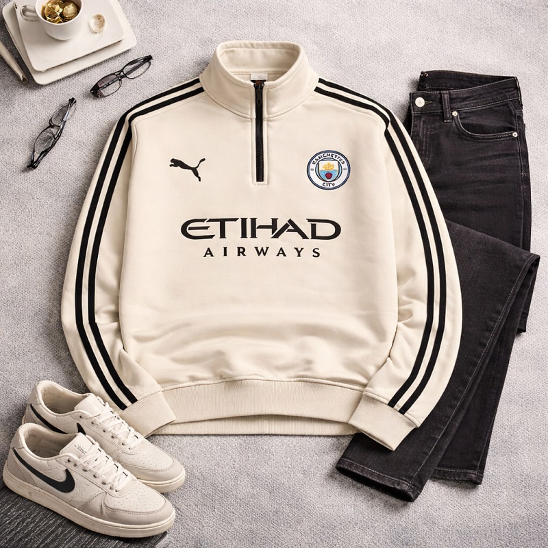 دورس نیم زیپ منچستر سیتی-کرم